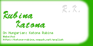 rubina katona business card